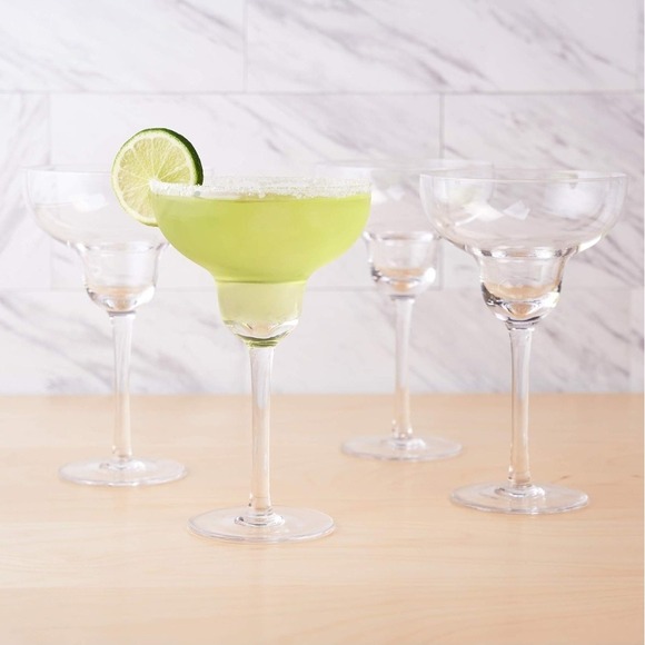 True Margarita Glasses Set of 4, Lead-Free Crystal, Cocktail,‎ 10 oz Capacity - Picture 1 of 4